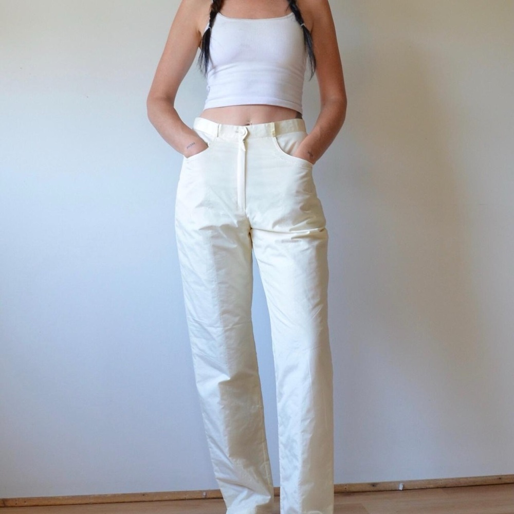 Vintage cream insulated trousers - Picture 1 of 5